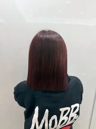 ロング レイヤー/艶カラー/ ハイトーンのヘアスタイル