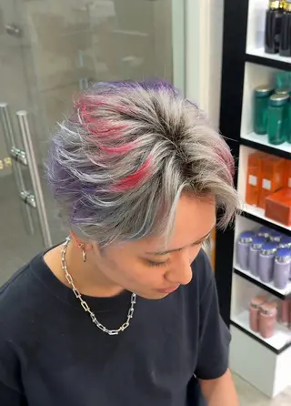 ショート CHROMAN by become所属・RYUKI/ 複雑履歴ハイトーンのヘアスタイル