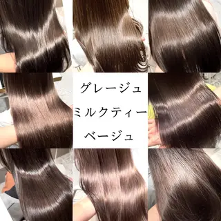 ロング カラー レイヤー専門家 ダブルカラー修のヘアスタイル