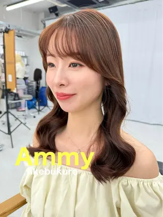 セミロング 韓国風パーマ/ 韓国ヘア/大森千寛のヘアスタイル