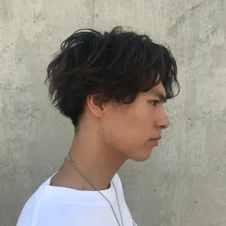 ショート パーマ メンズ 住本 大明のヘアスタイル