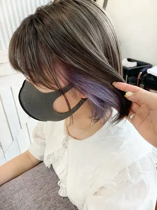 ミディアム カラー ダブルカラー　/ インナーカラーMiiのヘアスタイル