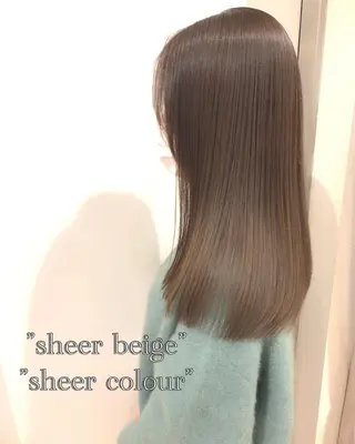 セミロング カラー パーマ ヘアアレンジ Zina福岡天神店 艶髪/レイヤー/小顔のヘアスタイル