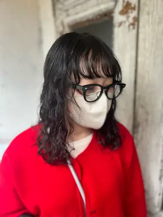 ロング カラー パーマ ヘアアレンジ お任せヘア☘️☘️ 及川渚のヘアスタイル