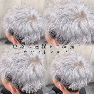 ショート カラー CHROMAN by become所属・RYUKI/ 複雑履歴ハイトーンのヘアスタイル