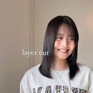 セミロング 🌼あんなtrend color🌼のヘアスタイル