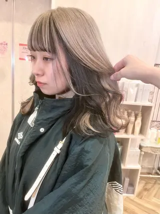 ミディアム カラー ヘアアレンジ ブリーチなし/ レイヤー🌿runaのヘアスタイル