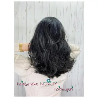 ミディアム カラー パーマ 指名支持率NO.1 スタイリストのヘアスタイル
