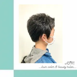 ショート カラー パーマ ヘアアレンジ メンズ AIM所属・髪質改善✧︎カラー 💎AIM【アイム】のヘアスタイル