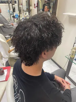 ショート パーマ メンズ ❄️メンズカット 落合諒❄️のヘアスタイル