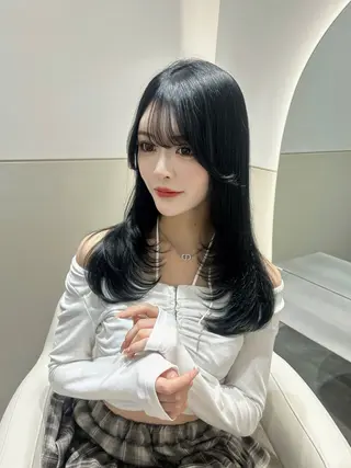 セミロング カラー 🩷韓国ヘア/ヨシン モリ🩷Maikaのヘアスタイル