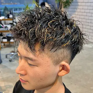 ショート パーマ メンズ men’s salon NOA solte. 【メンズサロン ノアソルテ】所属・メンズパーマ職人 加藤 弘貴のヘアスタイル