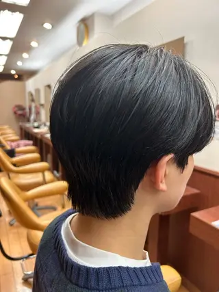 ショート メンズ ルキ🌈ブリーチカラ ー&メンズパーマ🦄のヘアスタイル