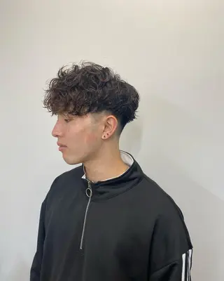 ショート パーマ メンズ sunc所属・梅田l大人韓国ヘア レイヤー×艶カラーのヘアスタイル