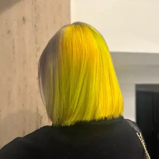 ミディアム カラー ハイトーン/ウルフ /エクステ/ましろのヘアスタイル