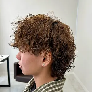 ミディアム パーマ メンズ 🏁メンズパーマ/ RYOYAのヘアスタイル