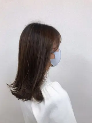セミロング 松本平太郎美容室大宮店所属・もりたみかこ 美容師お休み中のヘアスタイル