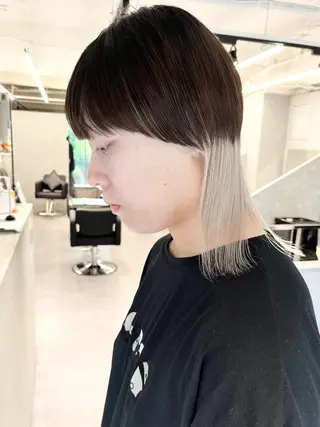 ショート カラー メンズ デザインカラー 小西勇次のヘアスタイル
