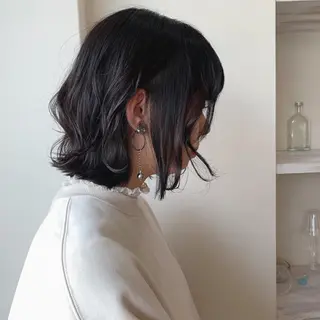 ショート カラー ボブウルフ／ボブ Satsuki【名駅のヘアスタイル