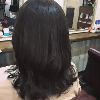 ミディアム カラー パーマ 金崎 新吾のヘアスタイル