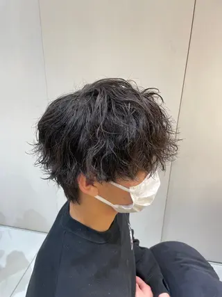 ミディアム パーマ メンズ 本厚木｜縮毛矯正/ 酸性スト専門サロンのヘアスタイル