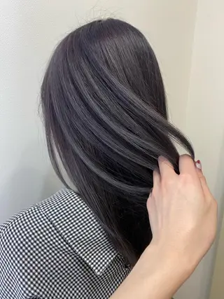 ミディアム カラー 北山 なるみのヘアスタイル