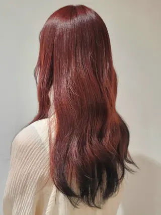 ロング カラー カットモデル/ セット/宮里心香のヘアスタイル