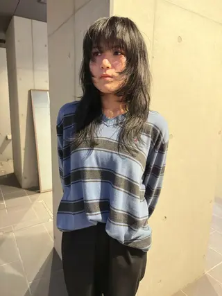 セミロング カラー 似合わせウルフ/ レイヤー/山本祐輔のヘアスタイル