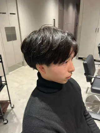 ショート メンズ 【センターパート/ マッシュ】ryokaのヘアスタイル