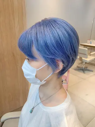 ショート カラー レイヤー専門家 ダブルカラー修のヘアスタイル