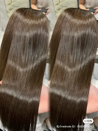 ロング カラー Euphoria新宿店所属・新宿/透明感カラー/ 縮毛矯正/SHOKIのヘアスタイル