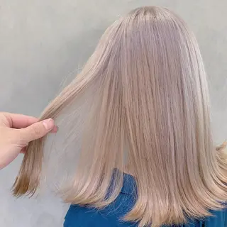 セミロング カラー 城　健太郎 💎ハイトーンのヘアスタイル