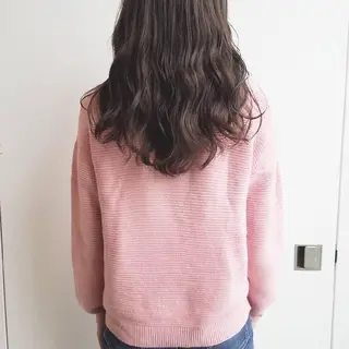 カラー セミロング ヘアアレンジ パーマ iplus✴ まつげ、眉毛、耳つぼのマツエク・マツパデザイン