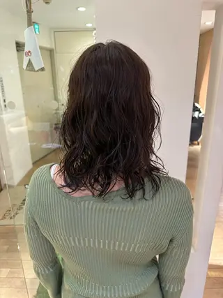 ミディアム 青木龍樹/パーマモデ ル/似合わせパーマのヘアスタイル