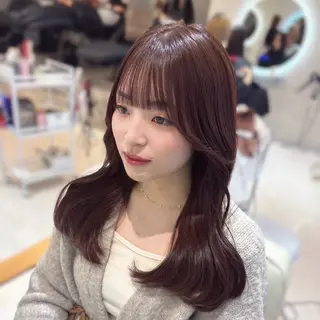 セミロング 韓国風×髪質改善 ゆりのヘアスタイル