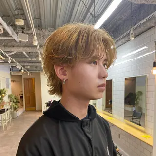 カラー パーマ メンズ シャドウパーマ/ 波巻パーマYu-Kiのヘアスタイル