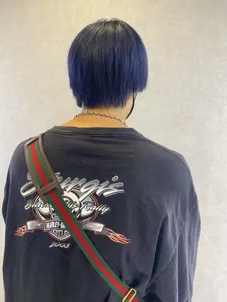 ショート カラー メンズ 【明大前フェード/ メンズパーマ/岳】のヘアスタイル