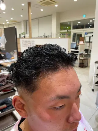 パーマ メンズ 野水 隆雅のヘアスタイル