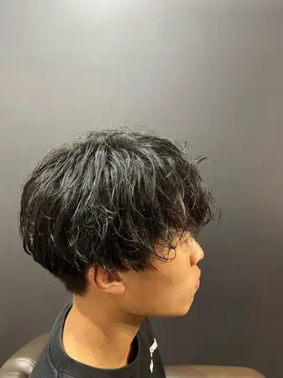 ミディアム パーマ メンズ kei/透明感カラー /縮毛矯正/メンズのヘアスタイル