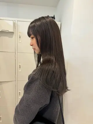 ロング カラー レイヤーカット ボブパーマNo.1のヘアスタイル