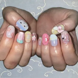 ネイル GO TODAY 吉祥寺Glint所属・うの 韓国ﾈｲﾙ໒꒱⋆⭒˚のネイルデザイン