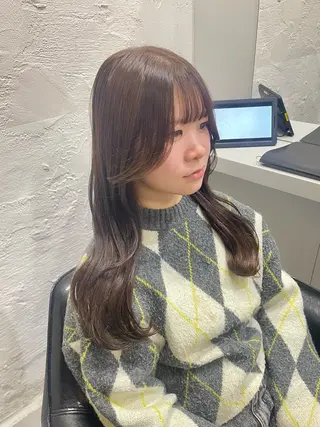 セミロング tokute 中野真咲🐺のヘアスタイル