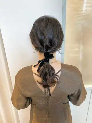 ヘアアレンジ 似合わせ艶髪カラー ❤️ハダユミのヘアスタイル