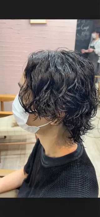 ミディアム パーマ メンズ メンズStylist 山根慧のヘアスタイル
