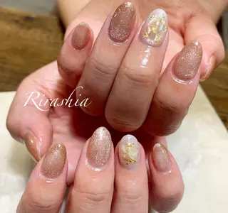 ネイル うる艶/透明感 Rirashaのネイルデザイン