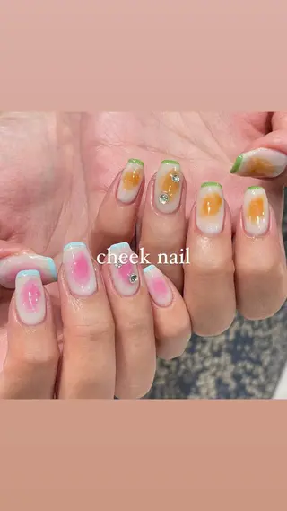 ネイル 淡色ネイル 🎀moeのネイルデザイン