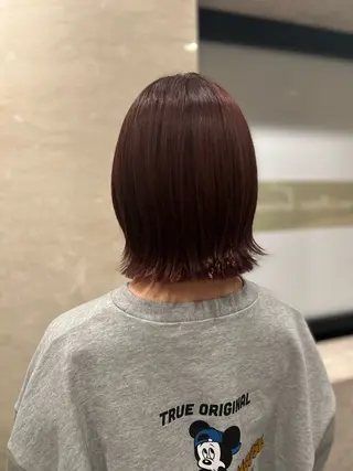 ミディアム カラー 日南乃/柔らか ブラウンカラーのヘアスタイル