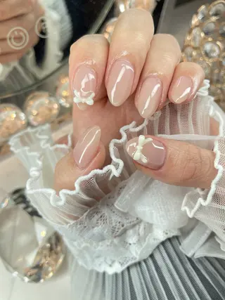 ネイル 23時まで❤︎韓国、 ワンホンネイルのネイルデザイン