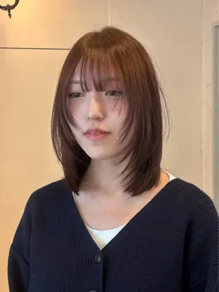 ミディアム カラー ナチュラル大人っぽい スタイル MAORIのヘアスタイル