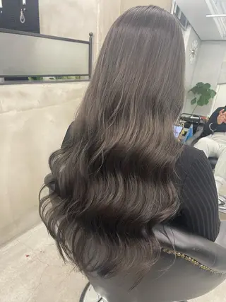 ロング カラー &chaLme   心斎橋所属・emi/髪質改善/ 韓国風/艶カラーのヘアスタイル